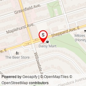 Master's Cleaners on Sheppard Avenue East, Toronto Ontario - location map