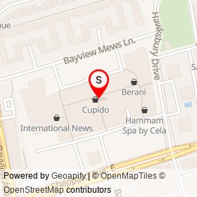 Andrews on Bayview Avenue, Toronto Ontario - location map