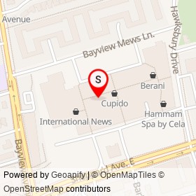 Browns on Bayview Avenue, Toronto Ontario - location map