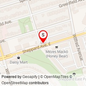 TD Canada Trust on Sheppard Avenue East, Toronto Ontario - location map
