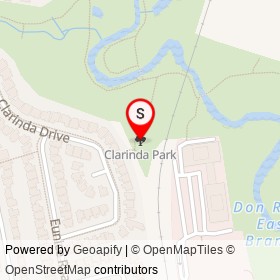 Clarinda Park on , Toronto Ontario - location map