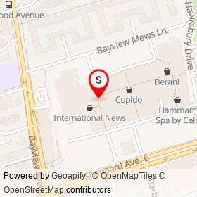 Swarovski on Bayview Avenue, Toronto Ontario - location map