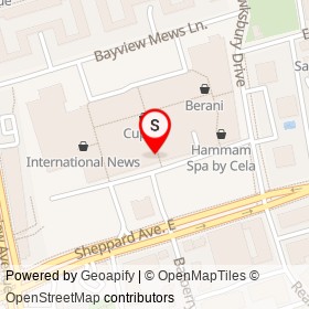 ELXR Juice Lab on Bayview Avenue, Toronto Ontario - location map