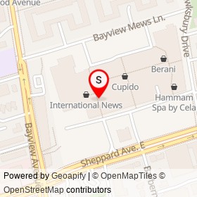 Il Fornello on Bayview Avenue, Toronto Ontario - location map