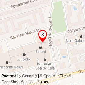 Baby Gap on Bayview Avenue, Toronto Ontario - location map