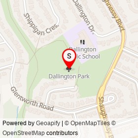 Dallington Park on , Toronto Ontario - location map