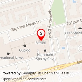 Geox on Bayview Avenue, Toronto Ontario - location map