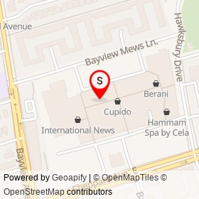 San Marino on Bayview Avenue, Toronto Ontario - location map