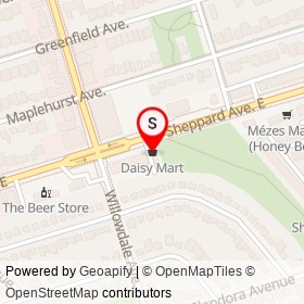 Daisy Mart on Lane E Willowdale S Sheppard, Toronto Ontario - location map