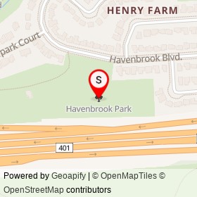 Havenbrook Park on , Toronto Ontario - location map