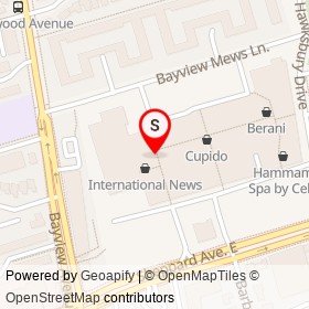 Sandro on Bayview Avenue, Toronto Ontario - location map