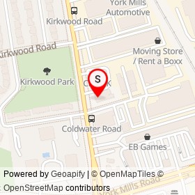 Hamaru Sushi on Coldwater Road, Toronto Ontario - location map