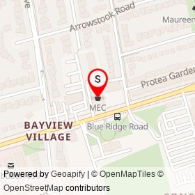 MEC on Sheppard Avenue East, Toronto Ontario - location map