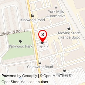 Circle K on Leslie Street, Toronto Ontario - location map