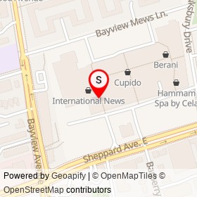 Thaï Express Elite on Bayview Avenue, Toronto Ontario - location map