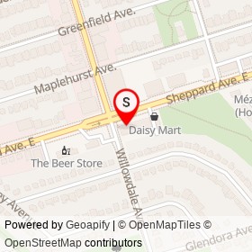 Sheppard Wine Works on Sheppard Avenue East, Toronto Ontario - location map