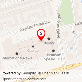 Lolë on Bayview Avenue, Toronto Ontario - location map