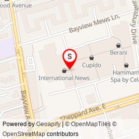 Aroma Espresso Bar on Bayview Avenue, Toronto Ontario - location map