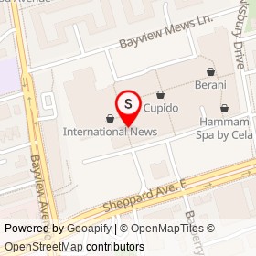 Pearl Bayview on Bayview Avenue, Toronto Ontario - location map