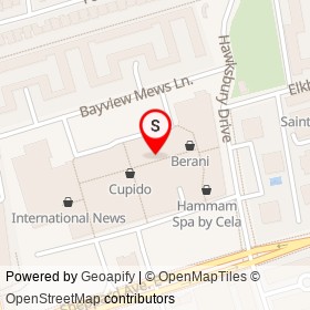 Talbots on Bayview Avenue, Toronto Ontario - location map