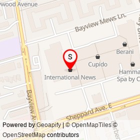 International News on Bayview Avenue, Toronto Ontario - location map