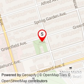 No Name Provided on Greenfield Avenue, Toronto Ontario - location map