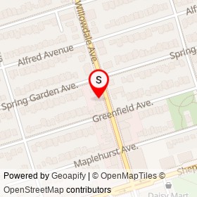 Chicken Place on Willowdale Avenue, Toronto Ontario - location map