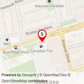 Starbucks on Esther Shiner Boulevard, Toronto Ontario - location map