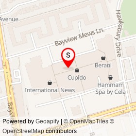 Brian Bailey on Bayview Avenue, Toronto Ontario - location map