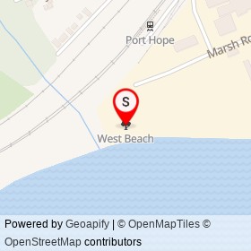 West Beach on , Port Hope Ontario - location map