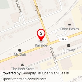 Railside on Peter Street, Port Hope Ontario - location map