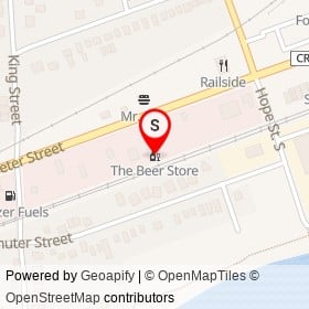 The Beer Store on Peter Street, Port Hope Ontario - location map