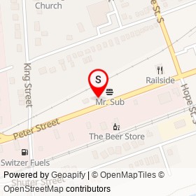 XTR on Peter Street, Port Hope Ontario - location map
