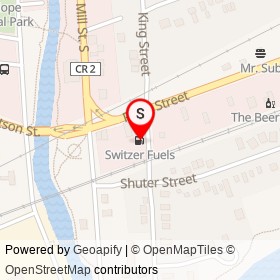 Switzer Fuels on King Street, Port Hope Ontario - location map