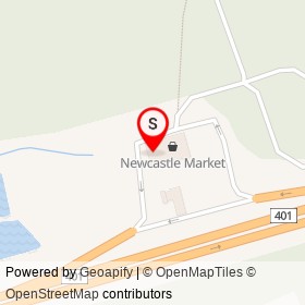 Tim Hortons on ONroute Newcastle, Clarington Ontario - location map