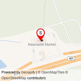 Fresh Attractions on ONroute Newcastle, Clarington Ontario - location map