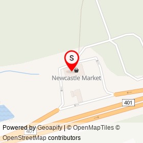 Mr. Sub on ONroute Newcastle, Clarington Ontario - location map