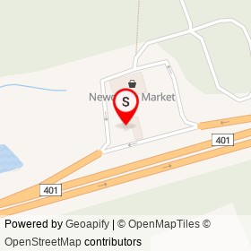Circle K on ONroute Newcastle, Clarington Ontario - location map