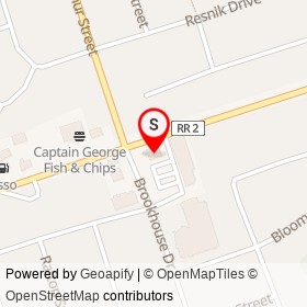 Tim Hortons on King Avenue East, Clarington Ontario - location map