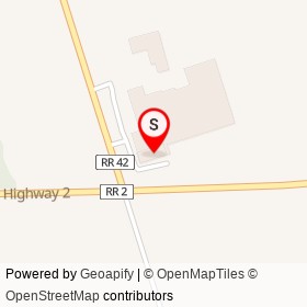 Algoma Orchards Market on Regional Highway 2, Clarington Ontario - location map
