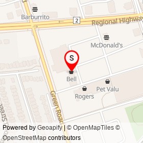 Bell on Green Road, Clarington Ontario - location map