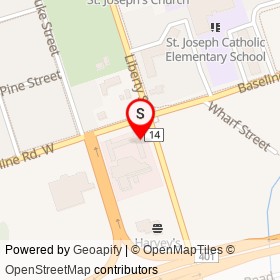 Liberty Inn on Liberty Street South, Clarington Ontario - location map