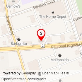 Boston Pizza on Regional Highway 2, Clarington Ontario - location map