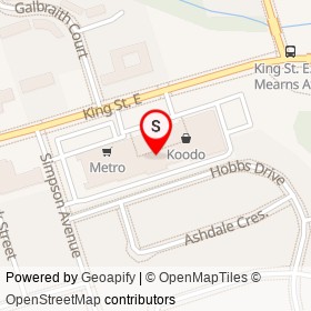 Dollarama on King Street East, Clarington Ontario - location map