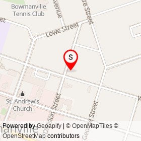 Northcutt Elliott Funeral Home on Division Street, Clarington Ontario - location map