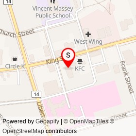 Perfect Party Place on King Street East, Clarington Ontario - location map