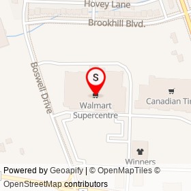 Walmart Supercentre on Boswell Drive, Clarington Ontario - location map