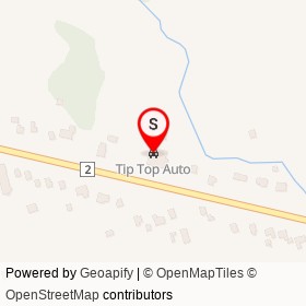 Tip Top Auto on Regional Highway 2, Clarington Ontario - location map