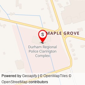 Durham Regional Police Clarington Complex on Regional Highway 2, Clarington Ontario - location map