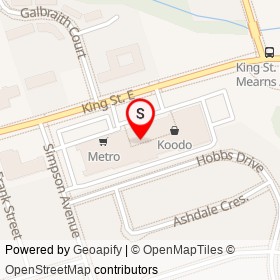 Ardene on King Street East, Clarington Ontario - location map